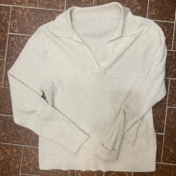 Uniqlo Sweaters - Uniqlo Knit Ribbed Polo Sweater